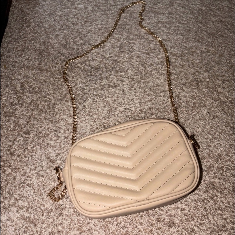 A New Day Cream Chevron Crossbody Bag